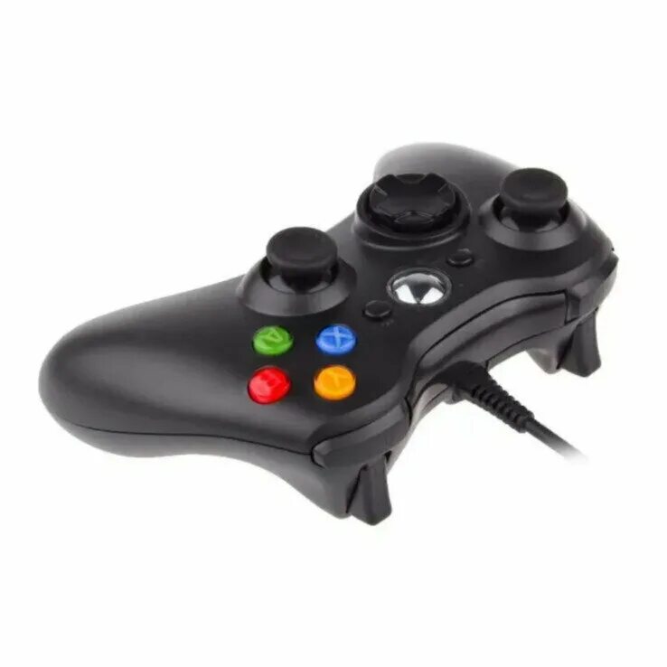 Последний джойстик. Геймпад Xbox 360. Геймпад Xbox 360 проводной. Геймпад проводной Controller Black (Xbox 360). Геймпад Xbox 360 чёрный проводной.