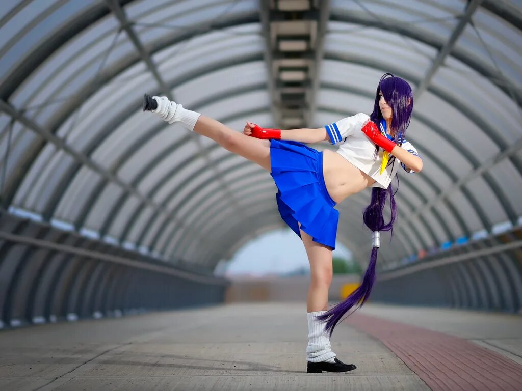 Kanu Unchou Cosplay. Kanu Unchou. Kanu Unchou Wallpaper. Buchikome high kick