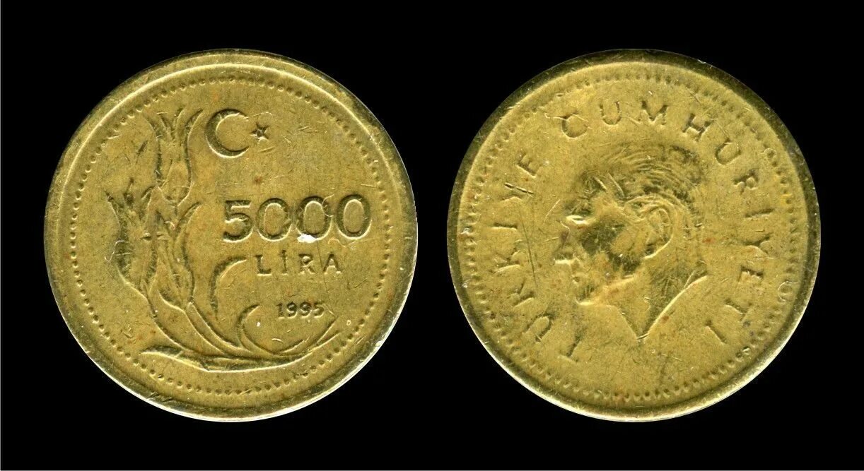5000 Лир Турция. 5000 Лир 1995 Турция. Монета 5000 лир Турция. Турецкая монета 5000.