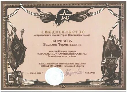 Присвоение имени героя