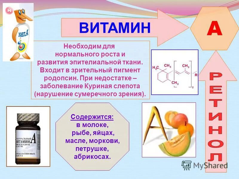 Витамин участвующий в образовании зрительного пигмента