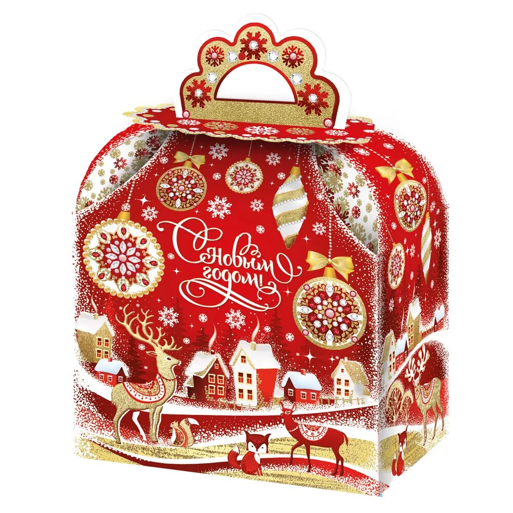 Нг 1000. Упаковка для новогодних подарков 2023. Н-р наклеек "с новым годом", в картонной коробке 60119. Сладкий подарок на новый год. Новогодний сладкий подарок дед мороз.