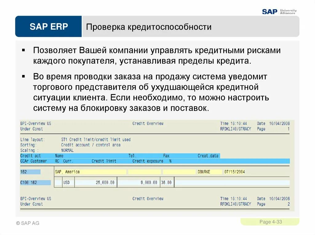 Проверка сд. Устанавливаем лимит кредитования. Кредит Нота в САП. Как управлять кредитными рисками. Где в ERP кредитный контроль.