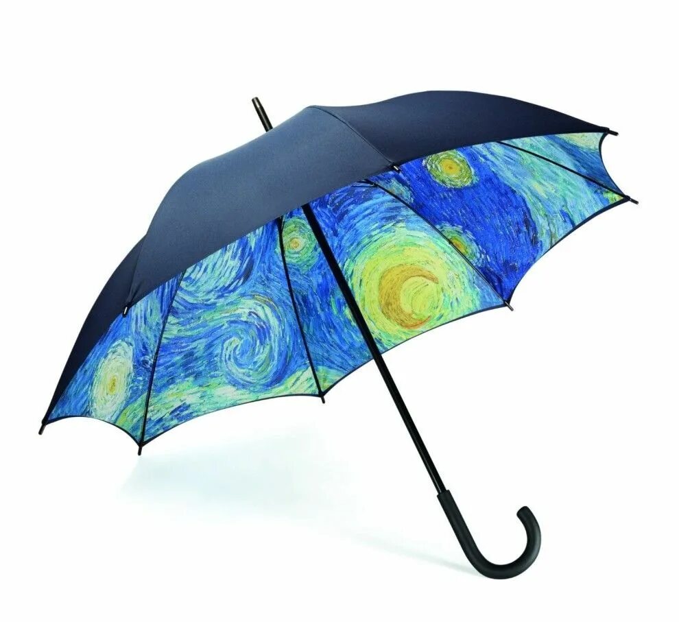 Калоши и зонтик. Зонт Ван Гог Звездная ночь. Зонт vibrosa Ван Гог. Зонт с картиной Ван Гога. Капелька с зонтиком.