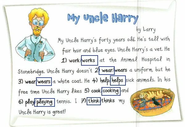 Unit 10 reading. My Uncle Harry 4 класс английский язык. Uncle Harry перевод. Uncle Harry Spotlight. Uncle Harry Spotlight 4.