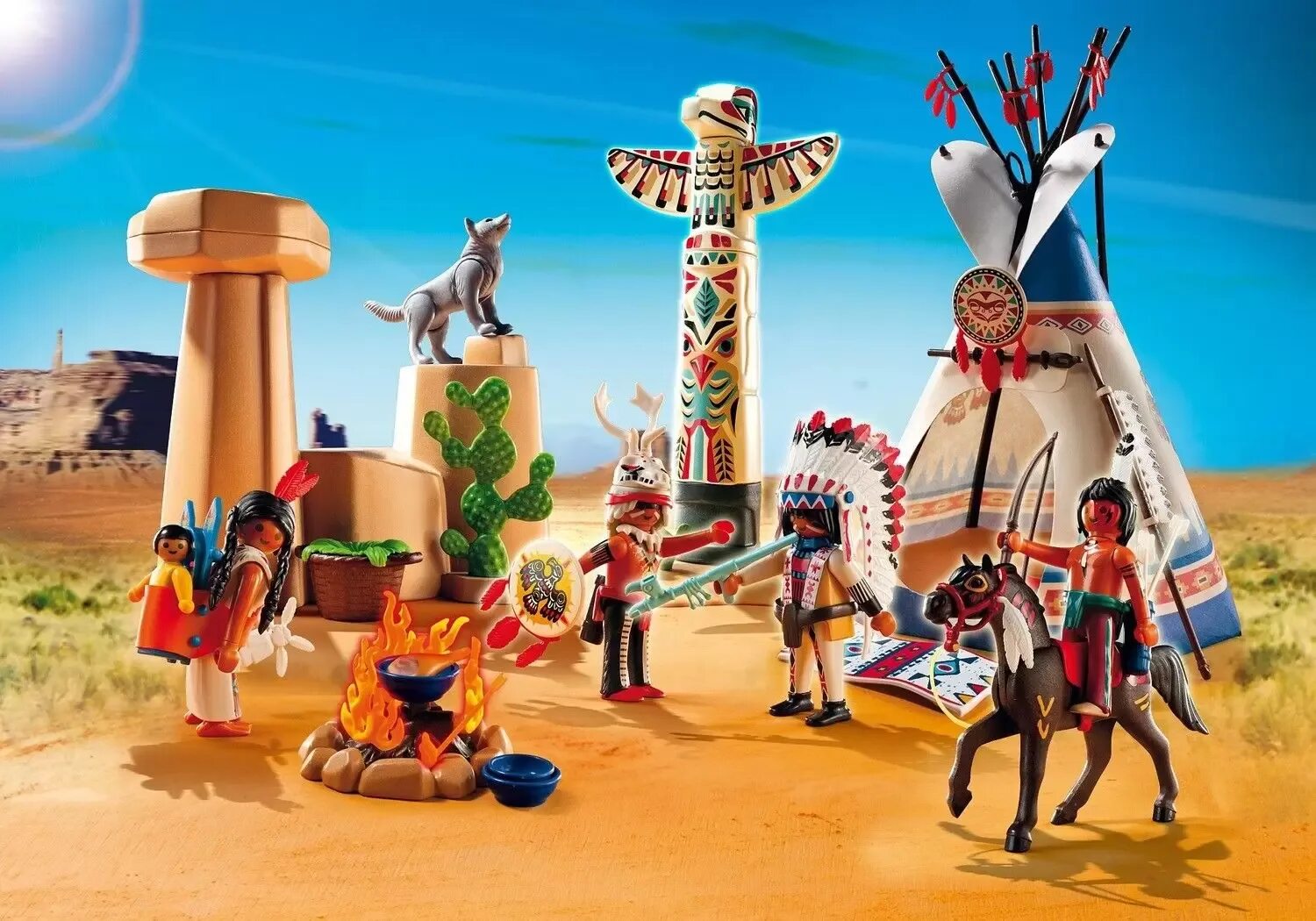 Playmobil 5247. Плеймобил индейцы и Ковбои. Playmobil дикий Запад. Игрушка индейцев