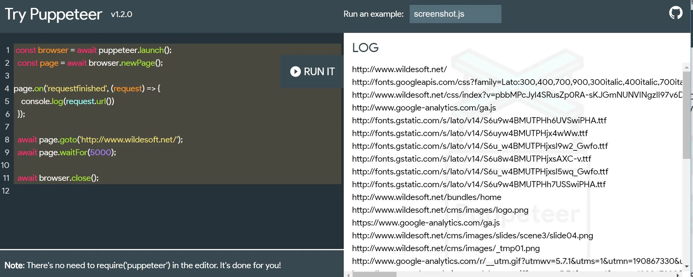 Node js const