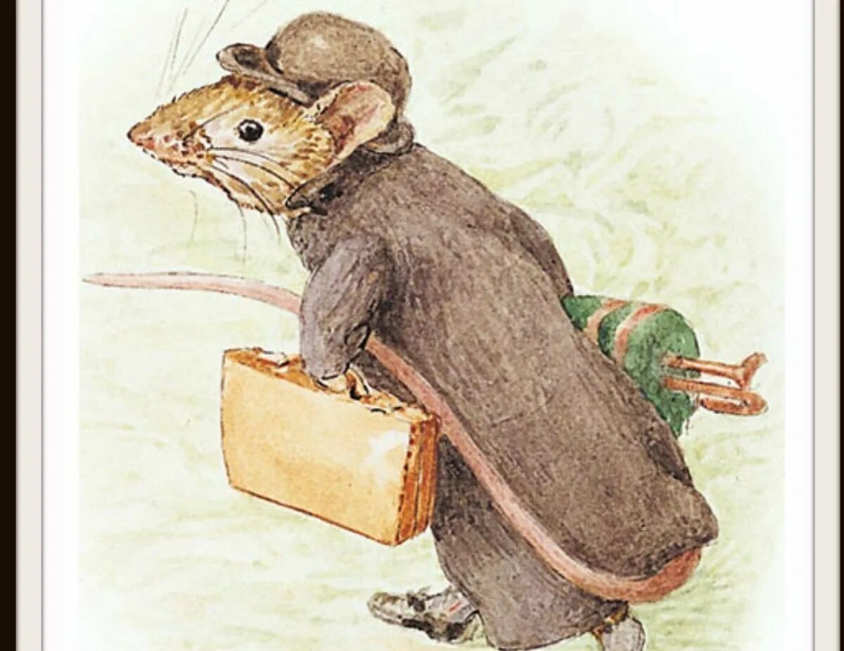 Полевая мышь убегает. Мыши Беатрикс Поттер. Крыса с чемоданом. Мышь с чемоданом. Мышонок с чемоданом.