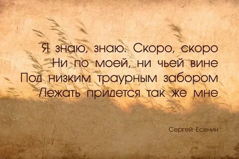 Гори не падай есенин