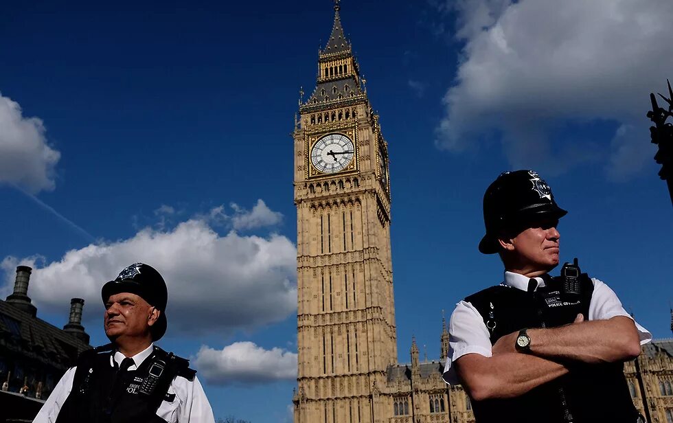 The policeman go