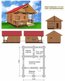 Проекты бань из бревна
