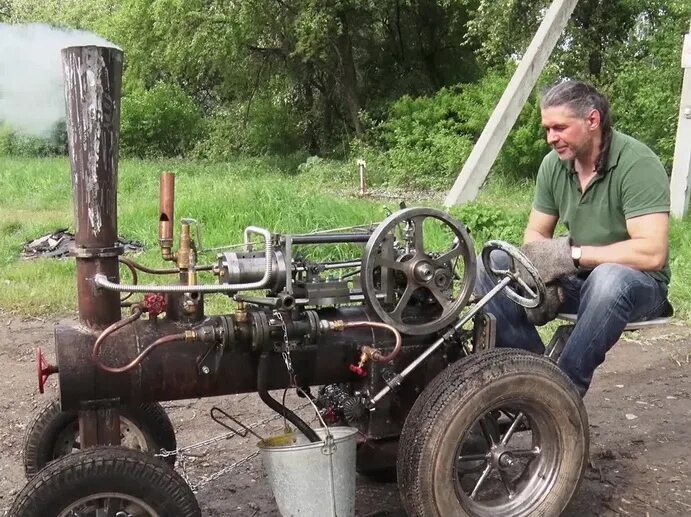 Самодельная паровая. Советский паровой трактор пт- 52. Самодельная паровая машина. Самодельный паровой автомобиль. Самодельный паровой двигатель.