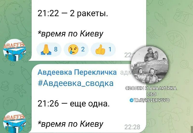 Сводки и аналитика сво резерв телеграм