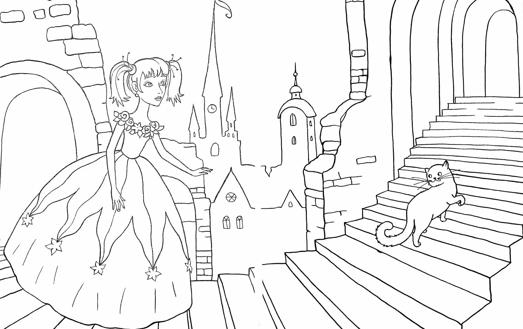Маленькая принцесса замок. Раскраска замок принцессы. Волшебная раскраска. Лабиринт с принцессой. Лабиринт принцесса и замок.