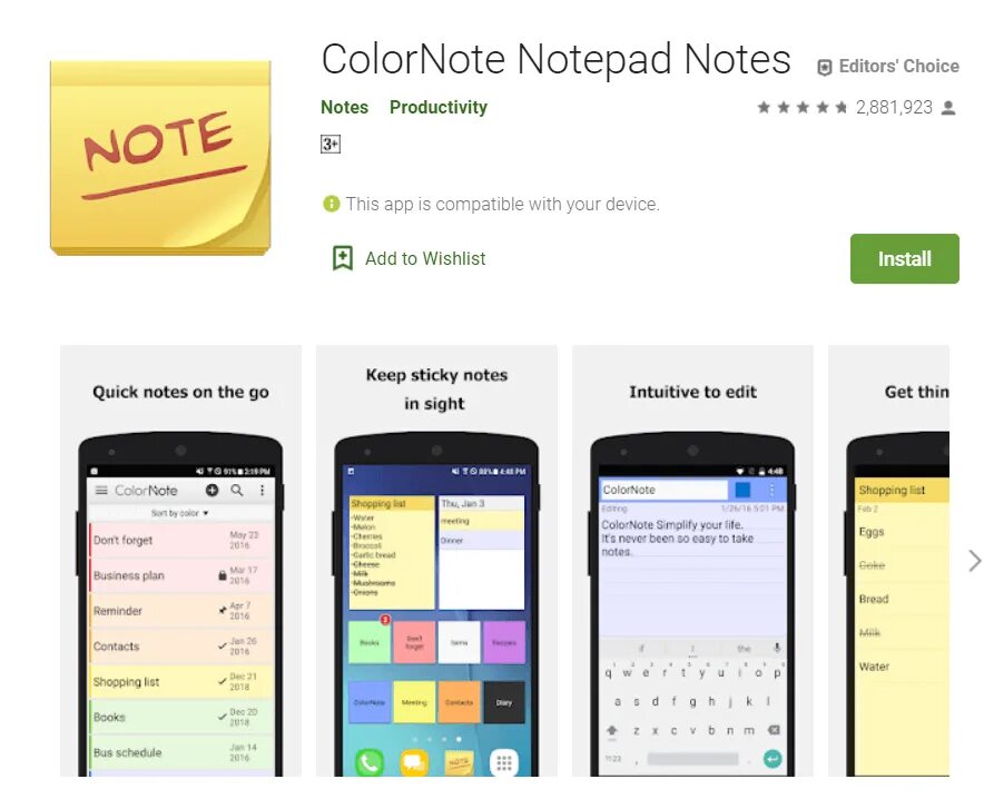 Notes app