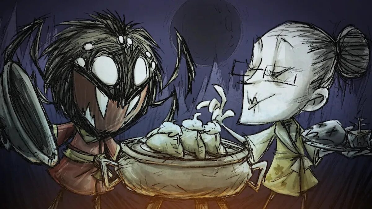 Don't Starve Веббер. Веббер ДСТ. Don't Starve together Веббер арт. Неголодайка Уилсон.