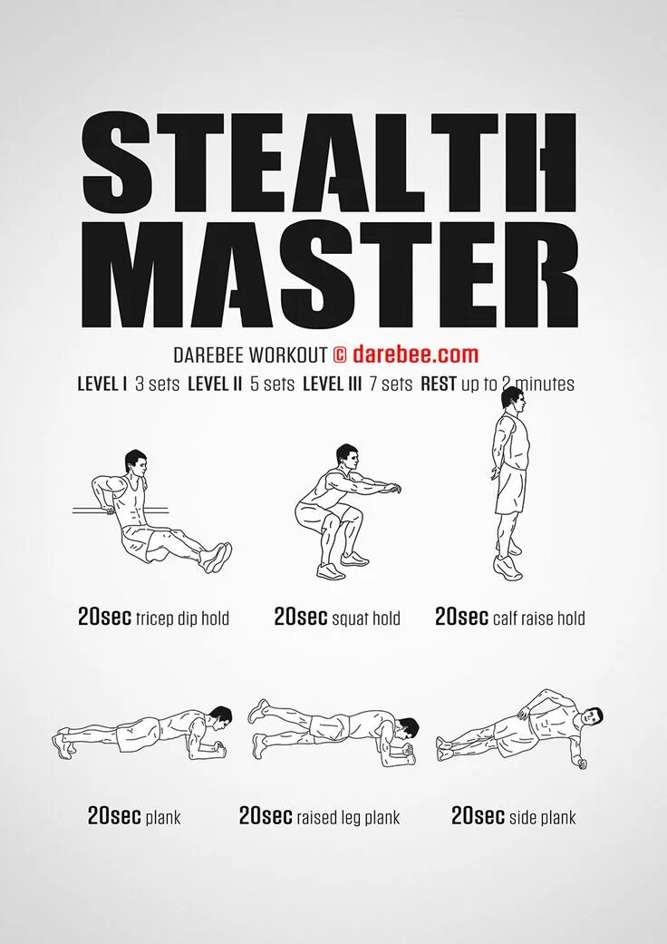 Workout master. DAREBEE Plank. Мини тренировка. Stealth Master. DAREBEE Endurance.