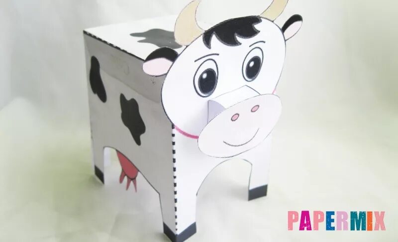 Корова поделка из бумаги. Объемная поделка корова. Поделка корова из картона. Корова из гофрокартона. Как делает коровка