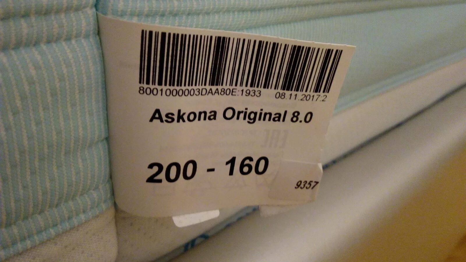 Аскона ориджинал. Askona original 8.0. шильдик на матрасе аскона. матрац - askona original 8.0. аскона шильдик.