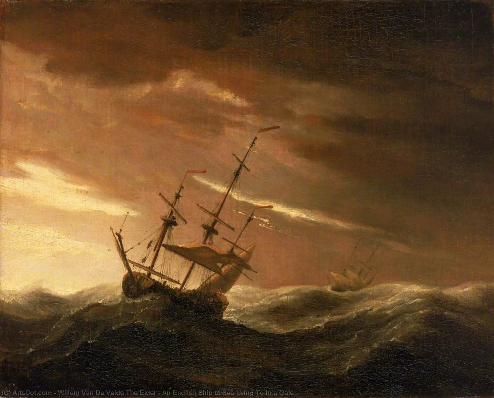 Плыли мы на лодке ветер мачту рвал. Виллем Ван де Вельде. Корабль в шторм. Парусник в шторм. Корабль в бурю.