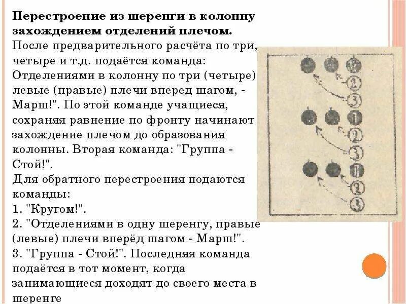 Перестроение в три шеренги по строевому уставу. Перестроение в колонну захождением отделений плечом. перестроение из шеренги в колонну захождением плечом. перестроение из шеренги в колонну. перестроение в три колонны.