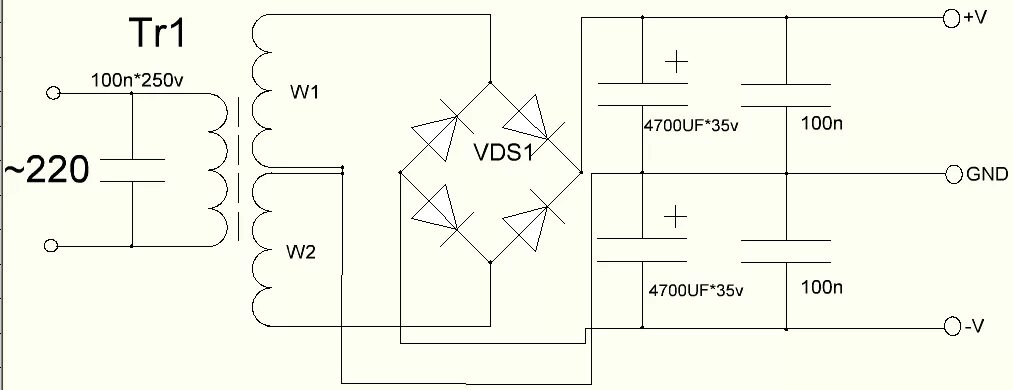 Шунтирующий трансформатор. Схема трансформаторного двухполярного блока питания. Схема диодного моста двухполярного питания. Двухполярное питание схема выпрямителя. Трансформаторный источник питания схема.