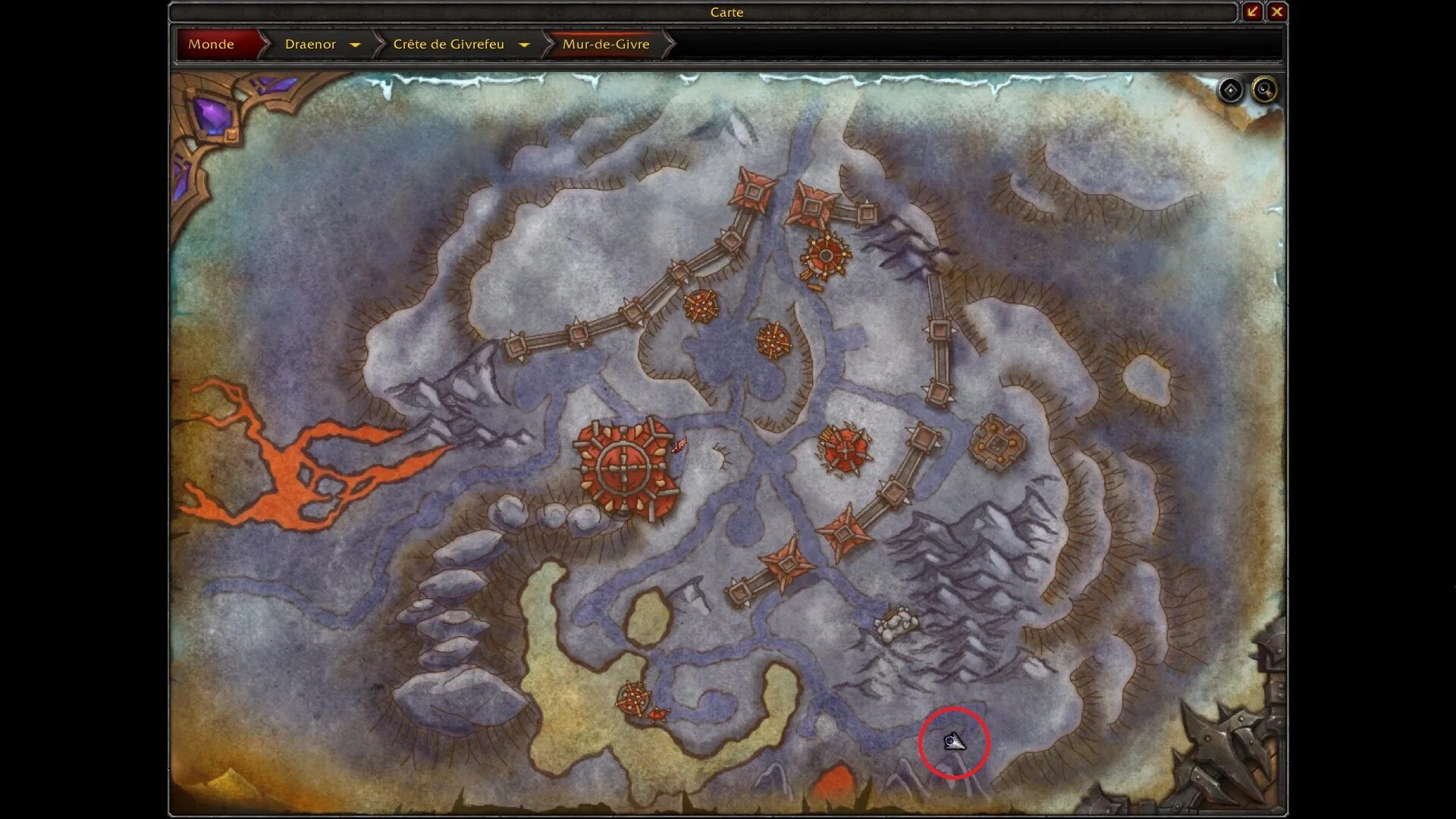 Дренор хребет ледяного огня. Варкрафт Дренор карта. Warcraft хребет ледяного огня. Ледяные скалы Дренор.