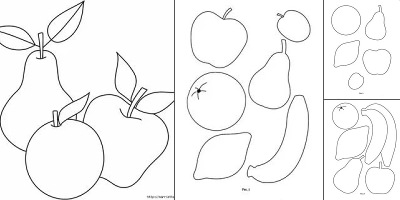 фрукты шаблоны для аппликации