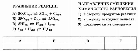 Cl2 направление смещения. Задания на химическое равновесие 9 класс. Задачи на химическое равновесие. Задания на смещение химического равновесия. Задачи на равновесие химия.