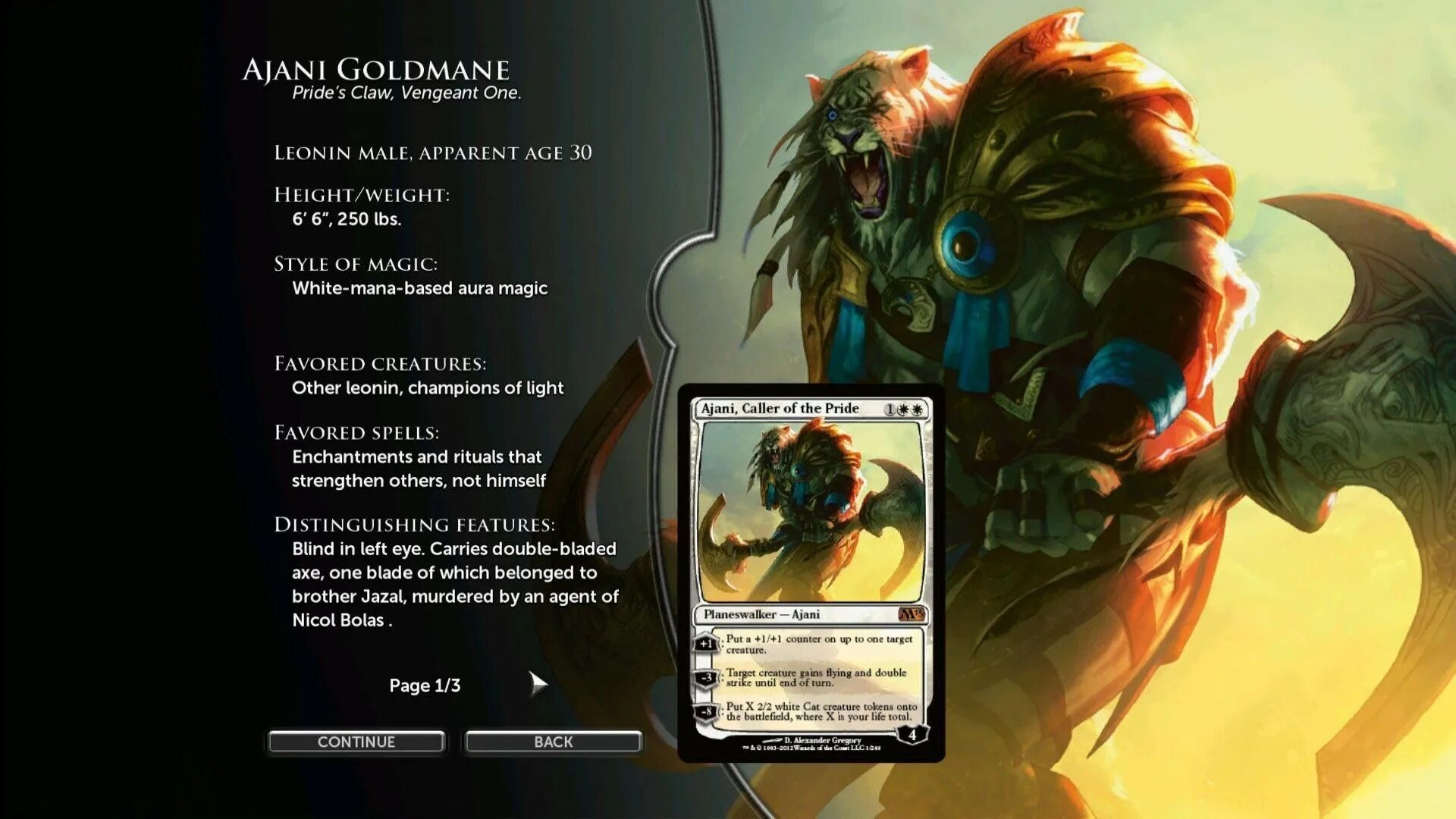 Continue back. Plainswalker MTG. Magic: the Gathering - Duels of the Planeswalkers 2013. Аджани МТГ. Зеленый Плейнсволкер.