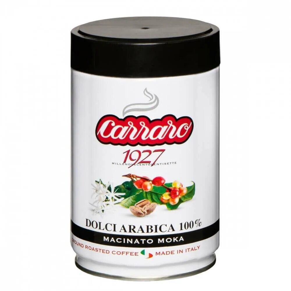 Кофе арабика банка. Кофе Carraro dolci Arabica. Carraro кофе Дольче Арабика. Кофе Карраро Арабика 250г. Carraro кофе молотый.