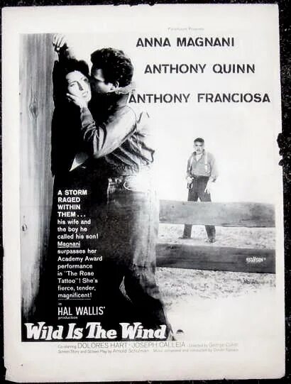 Wild is the wind перевод. Wild is the Wind. Дикий ветер 1957. Фильм с Анной Маньяни дикий ветер.