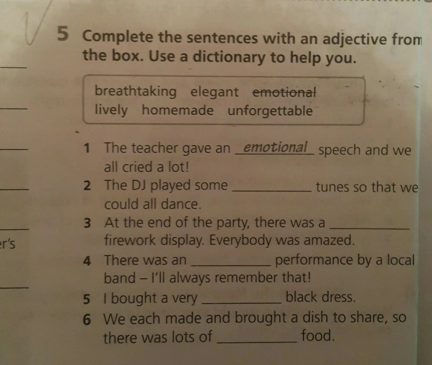 Complete the sentences. Complete the sentences with the adjectives. 8 Complete the sentences. Complete the sentences with the учебник. Complete the sentences with wish