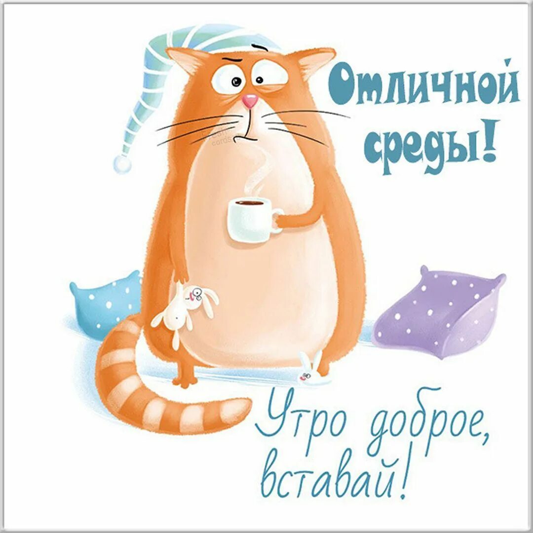 Прикольные открытки с добрым утром Доброе утро, Веселые картинки, Картинки