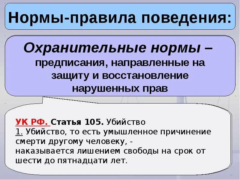 Охранительные нормы.