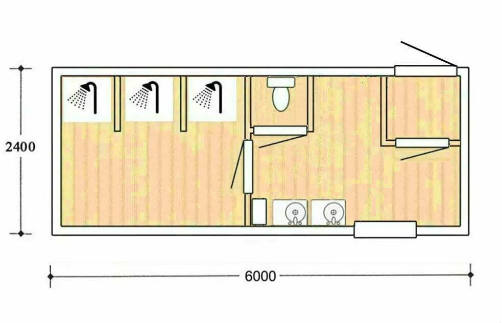 Вагончик туалет. Дачная бытовка 6х2,3м с туалетом и душем. Блок контейнер туалет 1м2. Дачный дом бытовка с туалетом и санузлом. Баня 2 бытовки планировка.