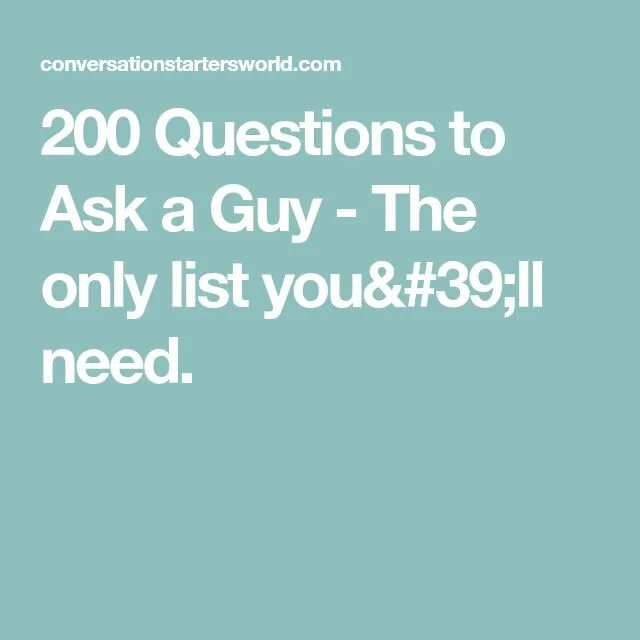 Questions that you need to. Questions that you need to