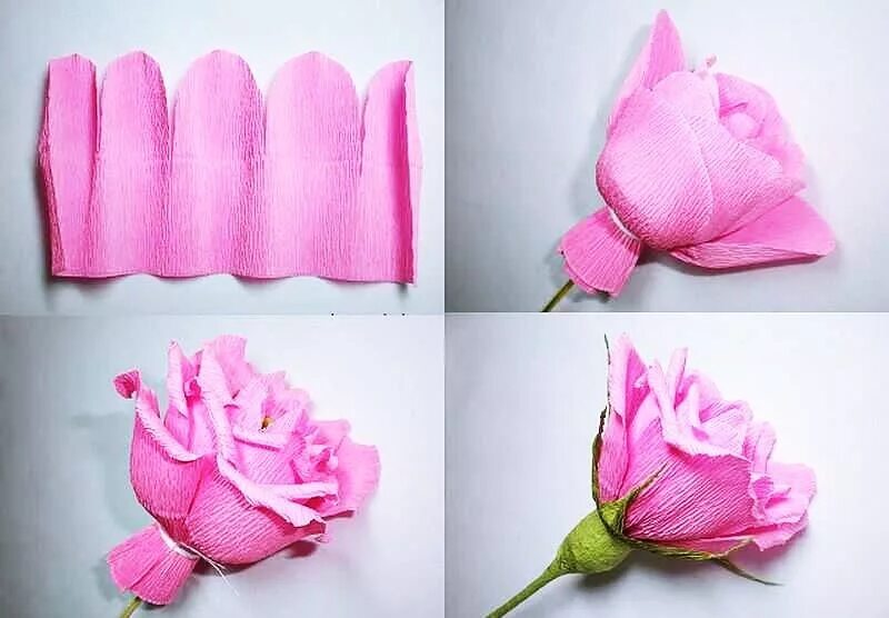 Простые цветы из гофрированной бумаги своими руками для начинающих. Розы из гофрированной бумаги пошагово для начинающих. МК розочки из гофрированной бумаги. Гофрированные розочки