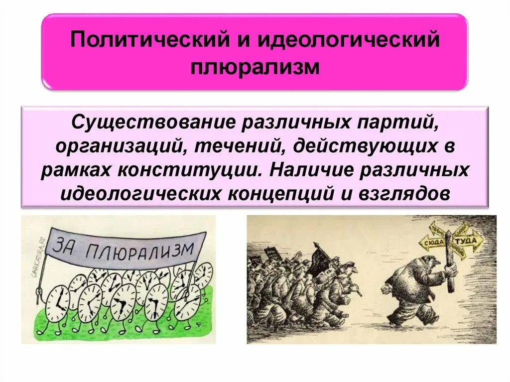 Политический и идеологический плюрализм. Принцип политического идеологического плюрализма. Идеологическое многообразие. Плюрализм в правовом государстве.