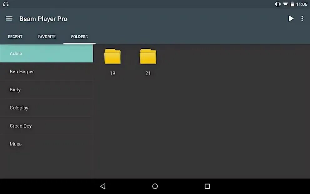 Simple Pro Player. Ez folder Player ad for Android на смартфоне андроида.