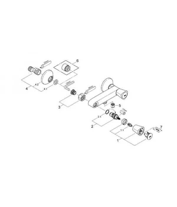 Разобрать душа grohe. Grohe Costa s 26317001. Смеситель Grohe Multiform 3270800a запчасти. Смеситель Grohe Costa s схема. Деталировка смесителя для ванной Грое 34478.