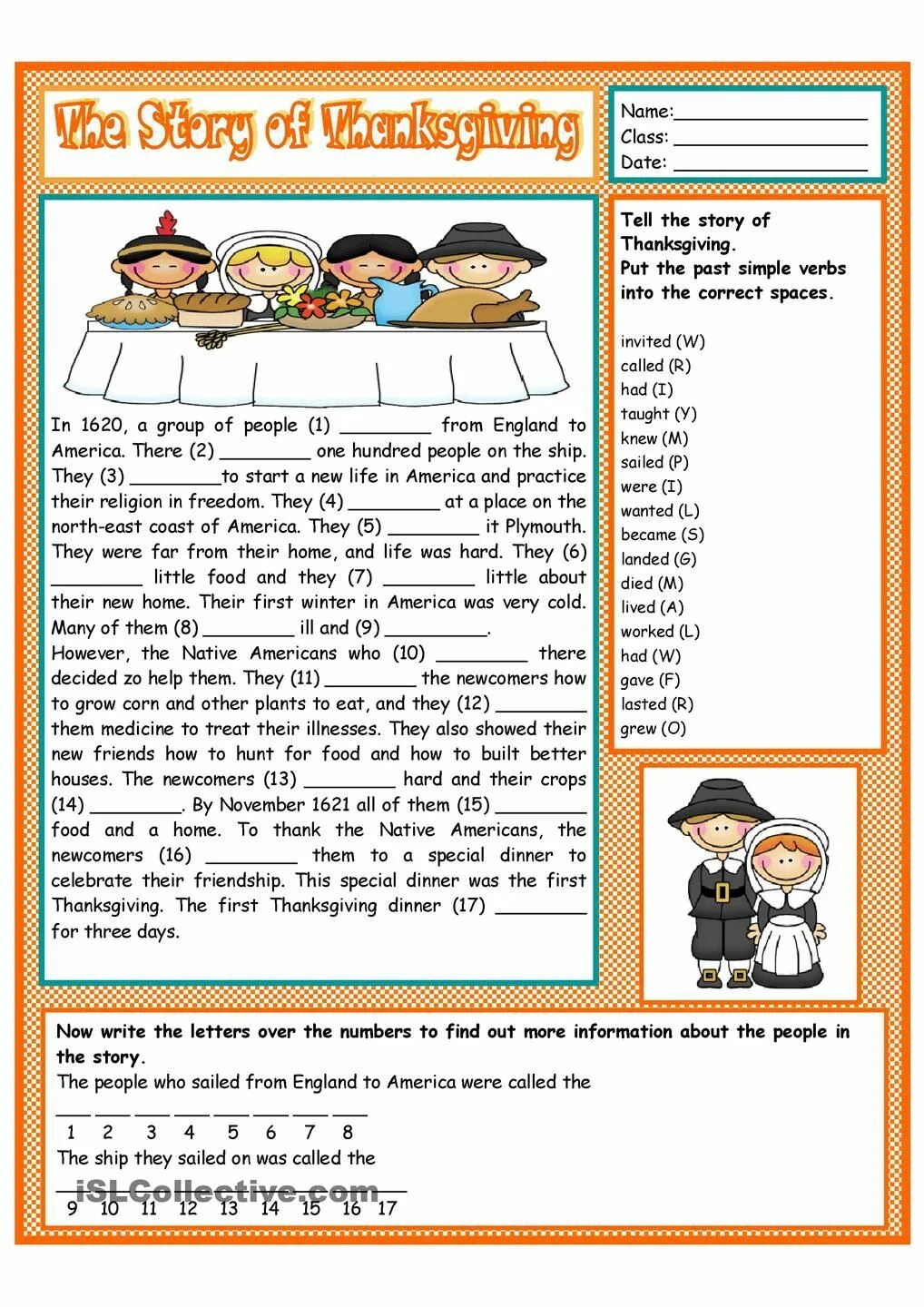 История Worksheets. The story of Thanksgiving. Истории в past simple. Thanksgiving Day задания. Many day текст