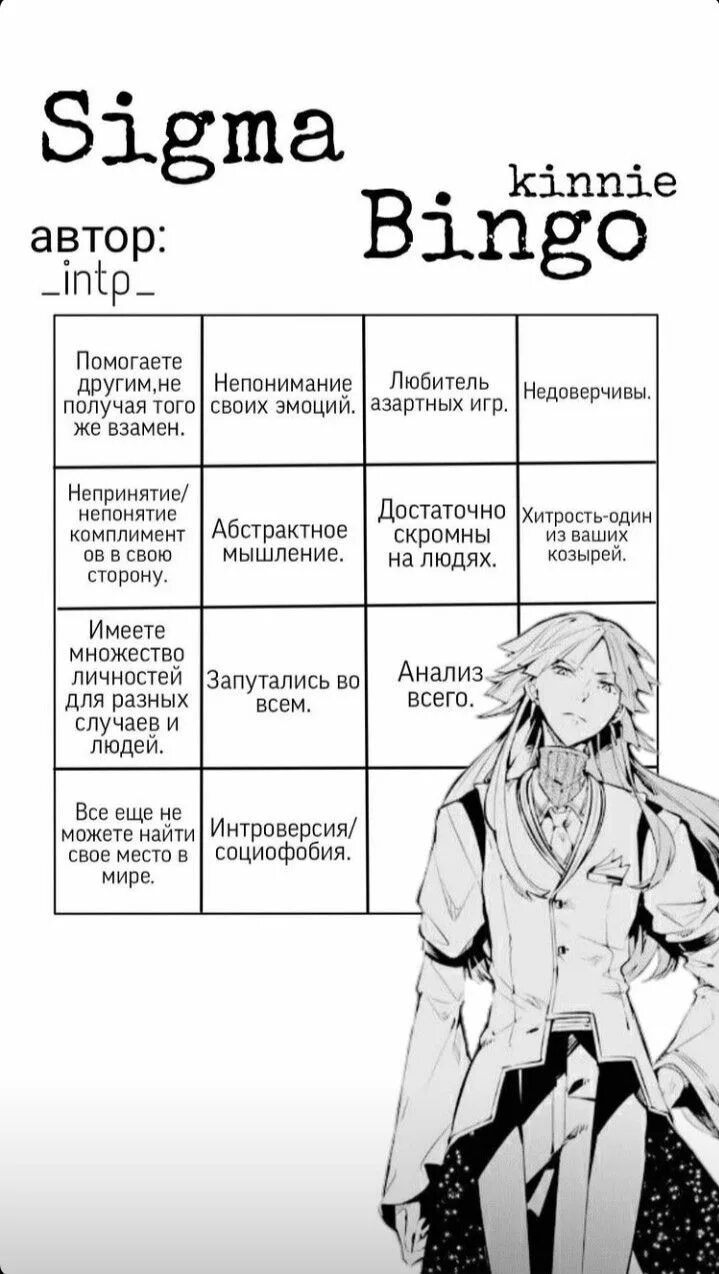 Тест на кинн бсд quiz. Сигма великий из бродячих псов. сигма кинни бинго. кинни бинго великий из бродячих псов. гоголь кинни бинго бсд.