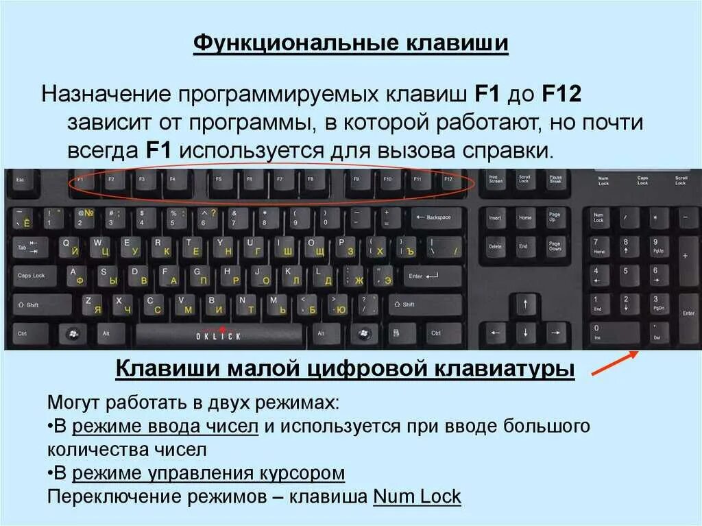Как нажать е. Назначение кнопок на клавиатуре компьютера f1-f12. Клавиатура без клавиш f1-f12. Клавиша f1 клавиатуры рисунок.
