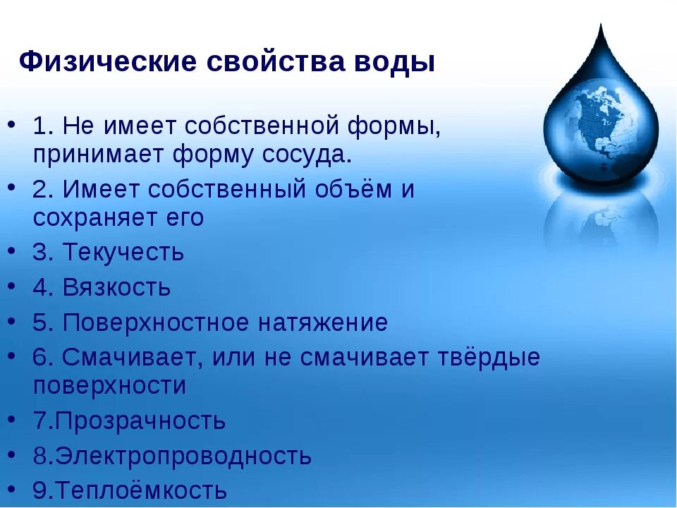 Вода физика урок