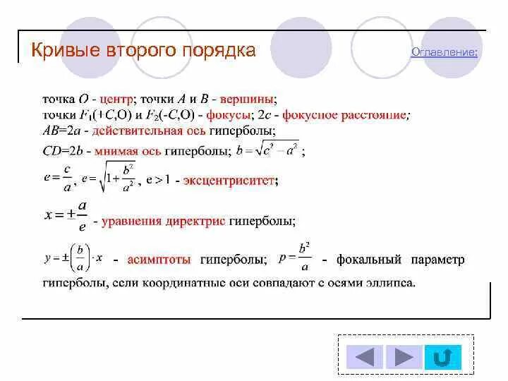 Эксцентриситет гиперболы формула. Эксцентриситет гиперболы формула