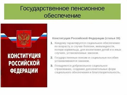 Конституция социальное страхование