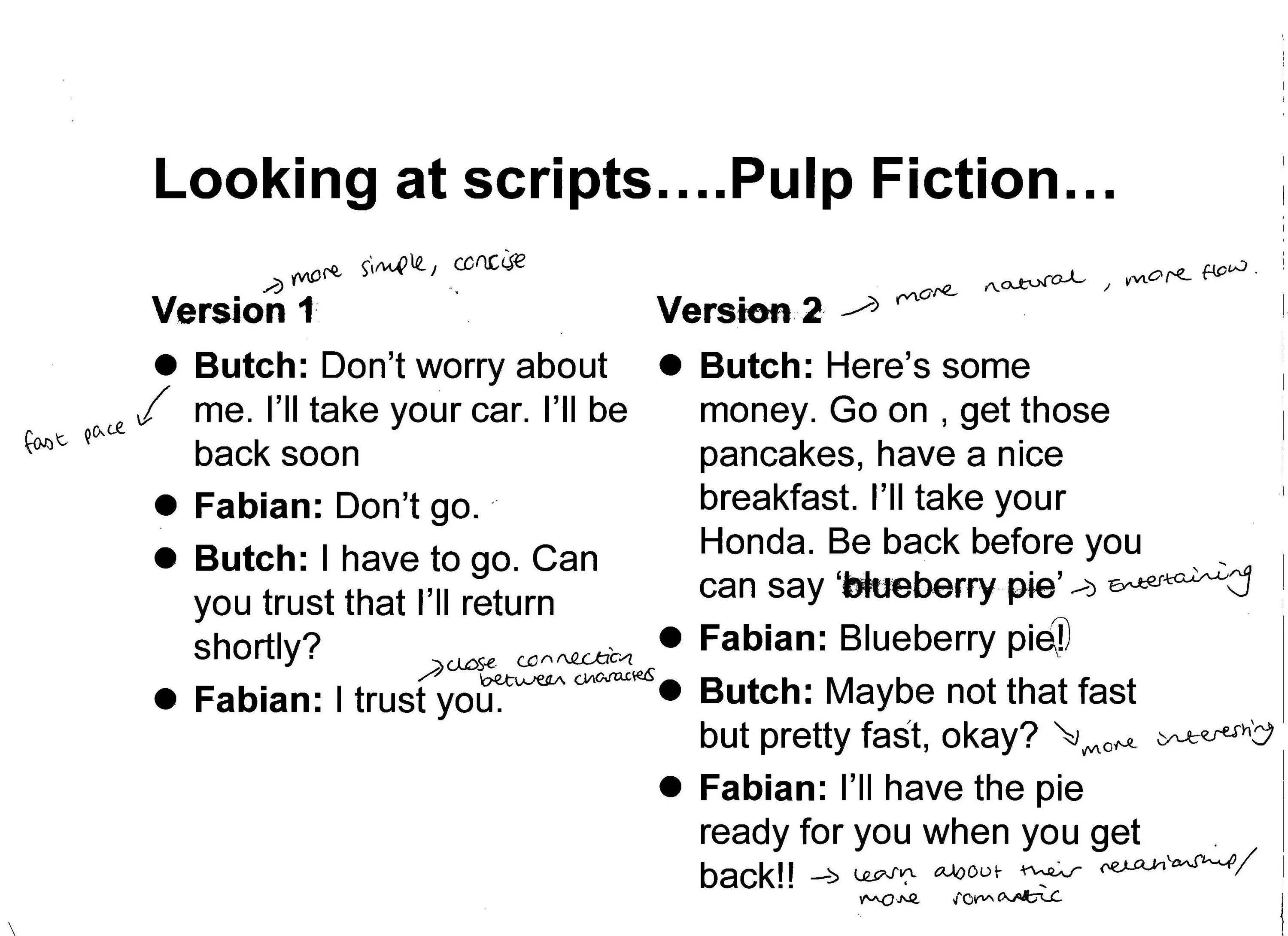 Pulp перевод. Short script