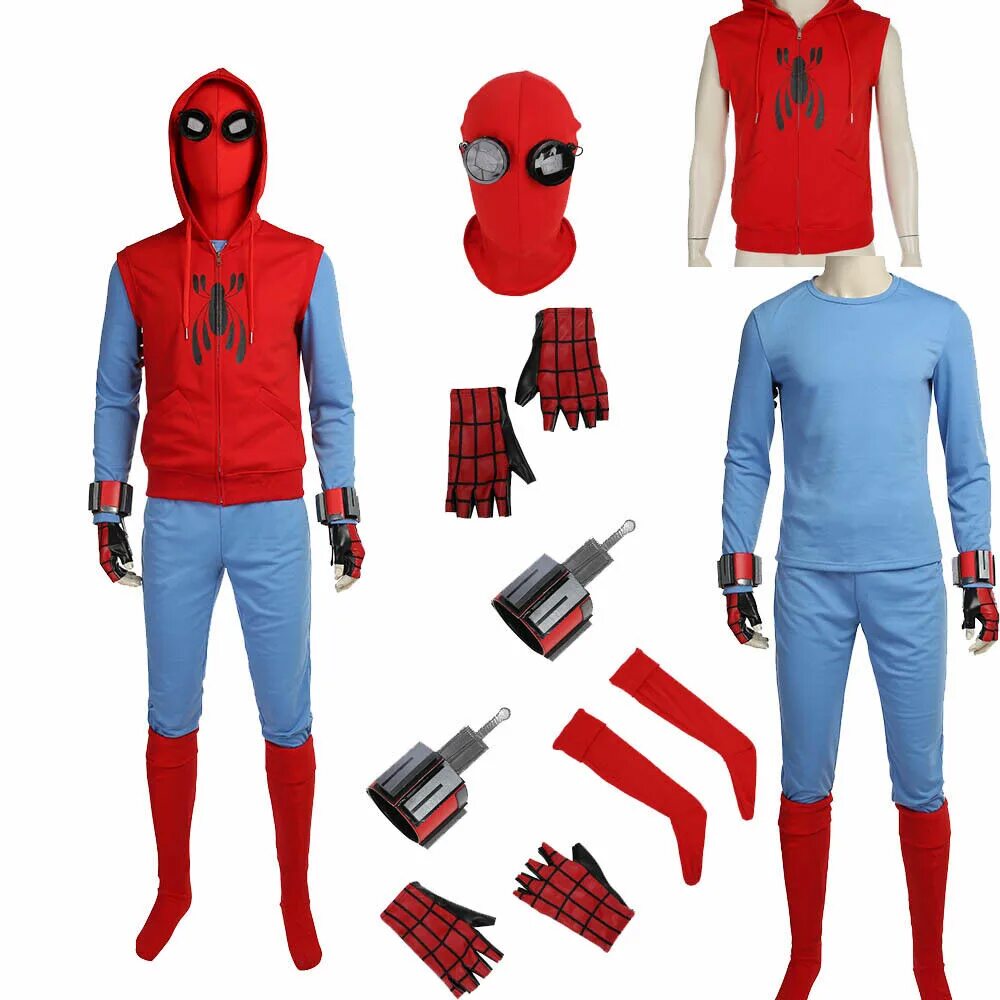 Костюмы спайдер. Spider man Homecoming костюм. Костюм Spider Homecoming Suit. Все костюмы человека паука Возвращение домой. Костюм Spider man Homecoming Peter.