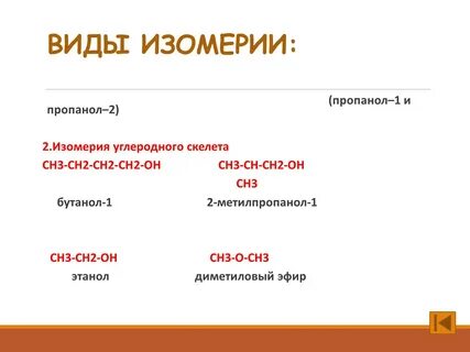 Бутанол 1 межклассовые изомеры